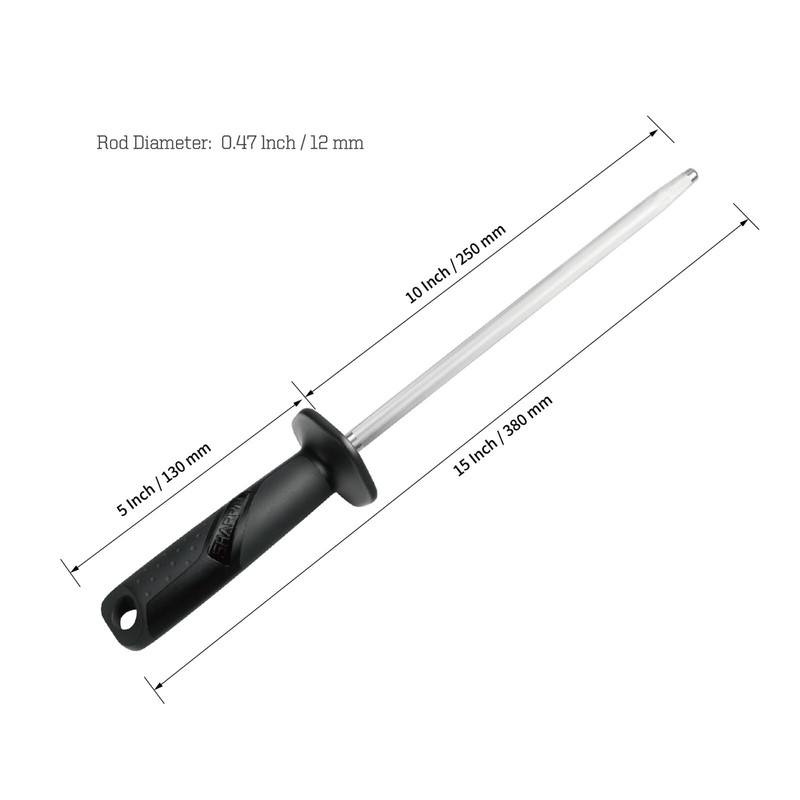 Professional Kitchen Knife Sharpening Honing Steel Sharpener Rod Restore Blade gallery