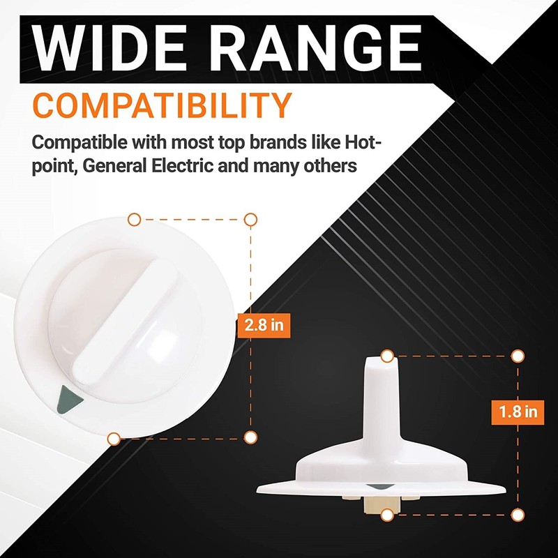 White Dryer Timer Control Knob Fits Ge Electric Hotpoint RCA WE1M652/AP3995164 gallery