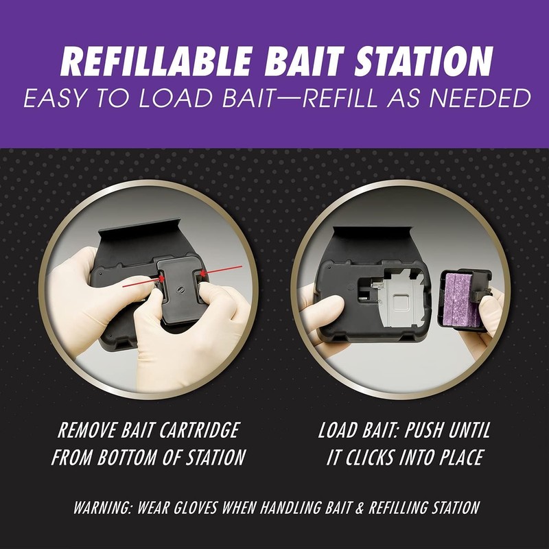 Tomcat Advanced Formula Mouse Killer with Refillable Bait Station + 12 Refills gallery