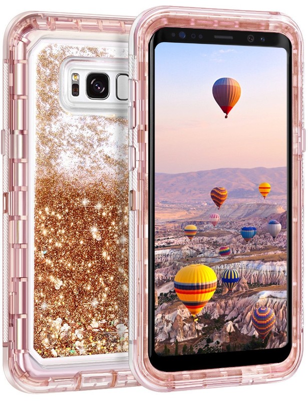 For Samsung Note 8/9/ S8/S9+Plus Shockproof Liquid Glitter Defender Case Cover gallery