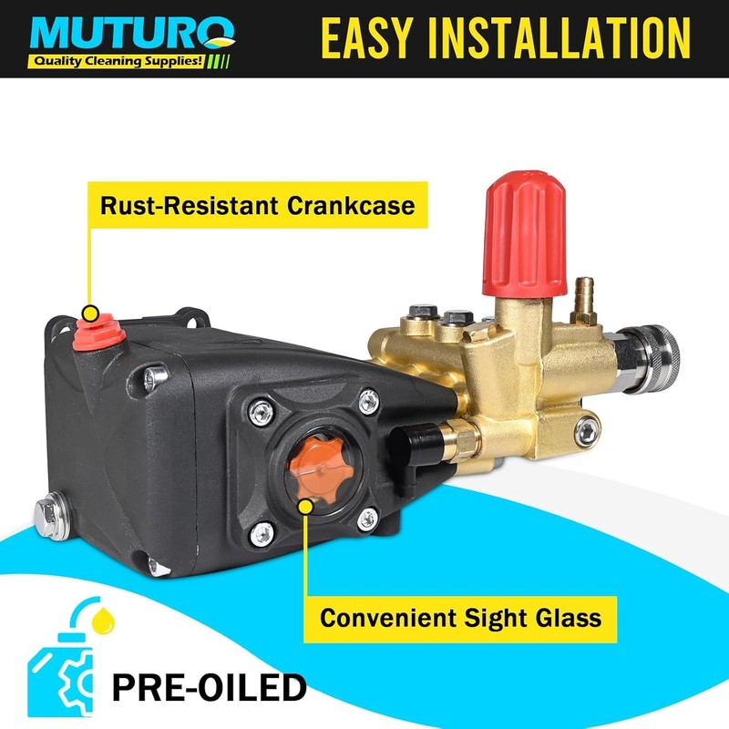 Triplex Pressure Washer Pump Horizontal 3/4" Shaft 3500 PSI 3.0 GPM Power wash p gallery