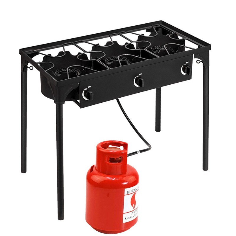 Dependable Performance Portable 3 Burner Gas Cooker Outdoor Camp Stove gallery
