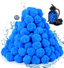 BluClear 3.5 lbs Pool Filter Balls for Sand Pump, Reusable Blue Royal
