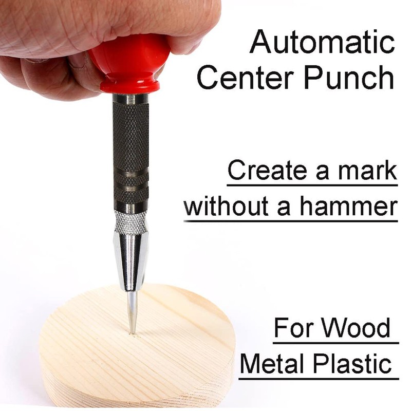 Super Strong Automatic Centre Punch Adjustable Spring Loaded Metal Drill TooL gallery