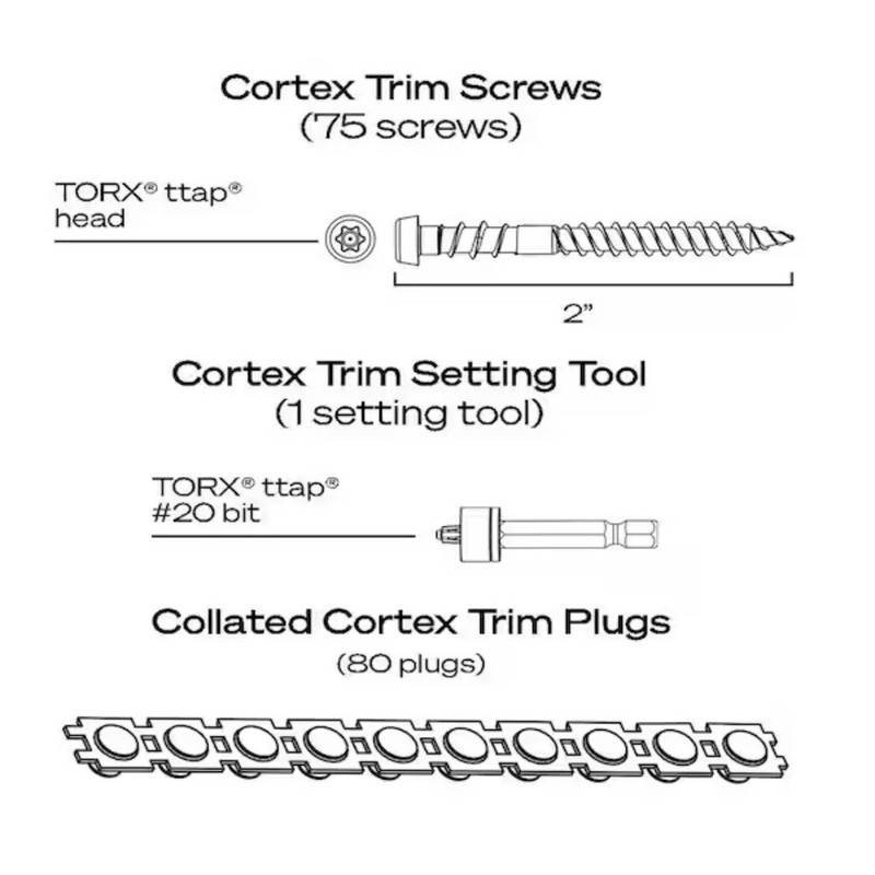 Veranda FastenMaster Collated Cortex Fastening System 2 in. Screws and Plugs NEW gallery