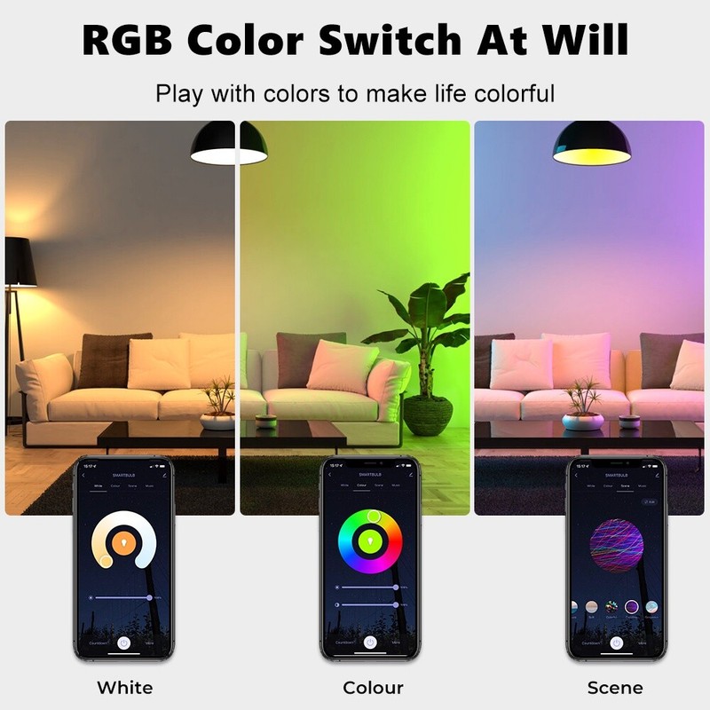 Smart Life LED E27 Bulb Dimmable APP Remote Control For Google Home Alexa gallery