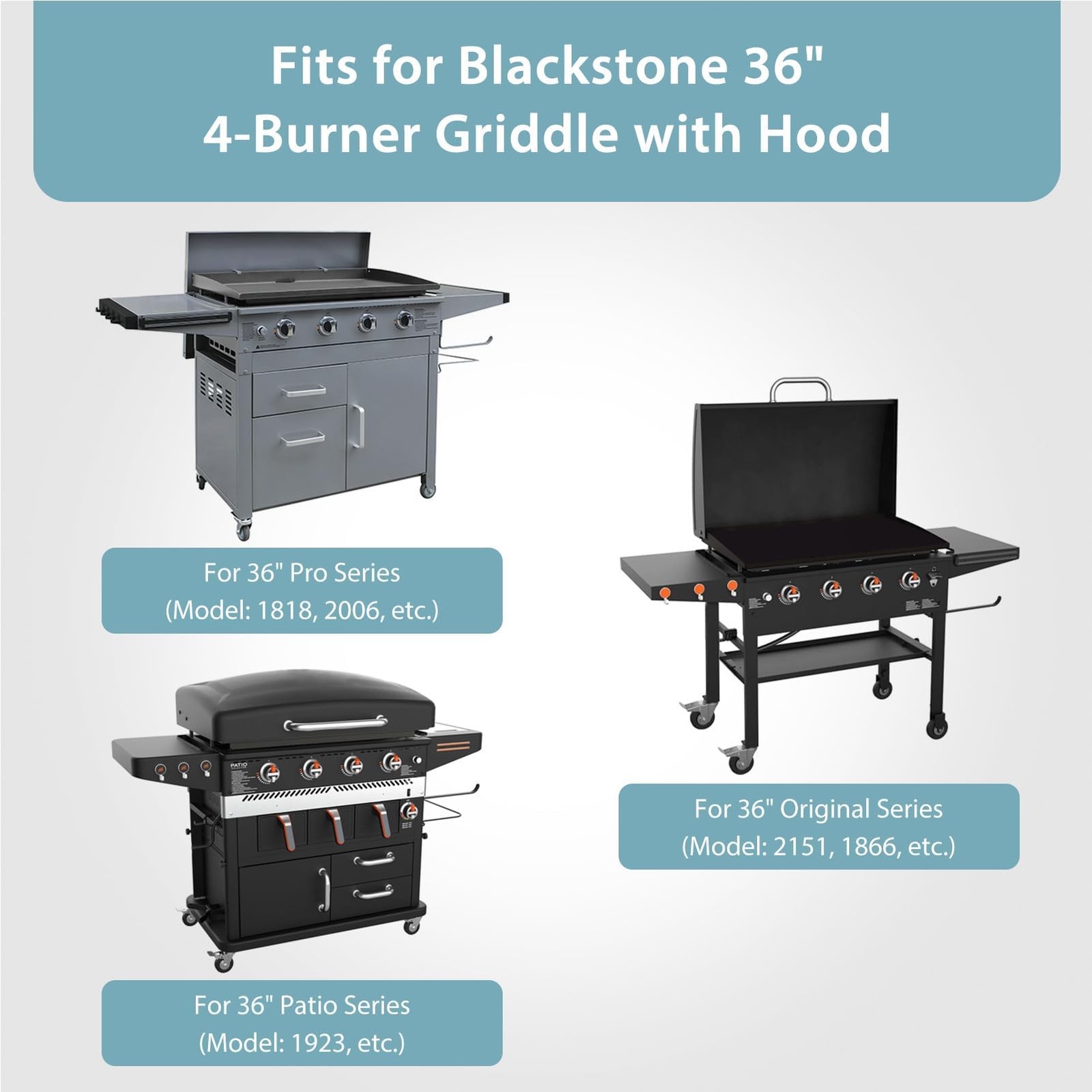 Griddle Cover for Blackstone 36 Inch Griddle with Hood, 5482 Waterproof BBQ gallery