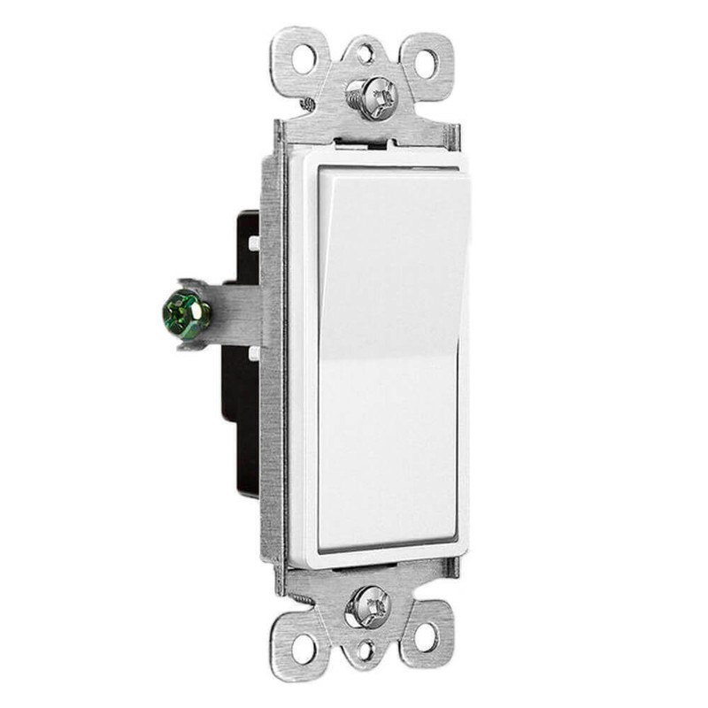 40 Pack 15A Decorator Paddle Rocker Switch Single Pole ON/OFF Wall Switch White gallery
