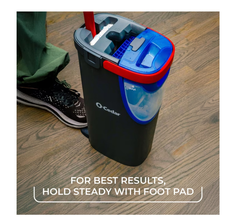 O-Cedar H2prO Flat Mop System Dual Tank Microfiber Floor Cleaning Mop Kit gallery