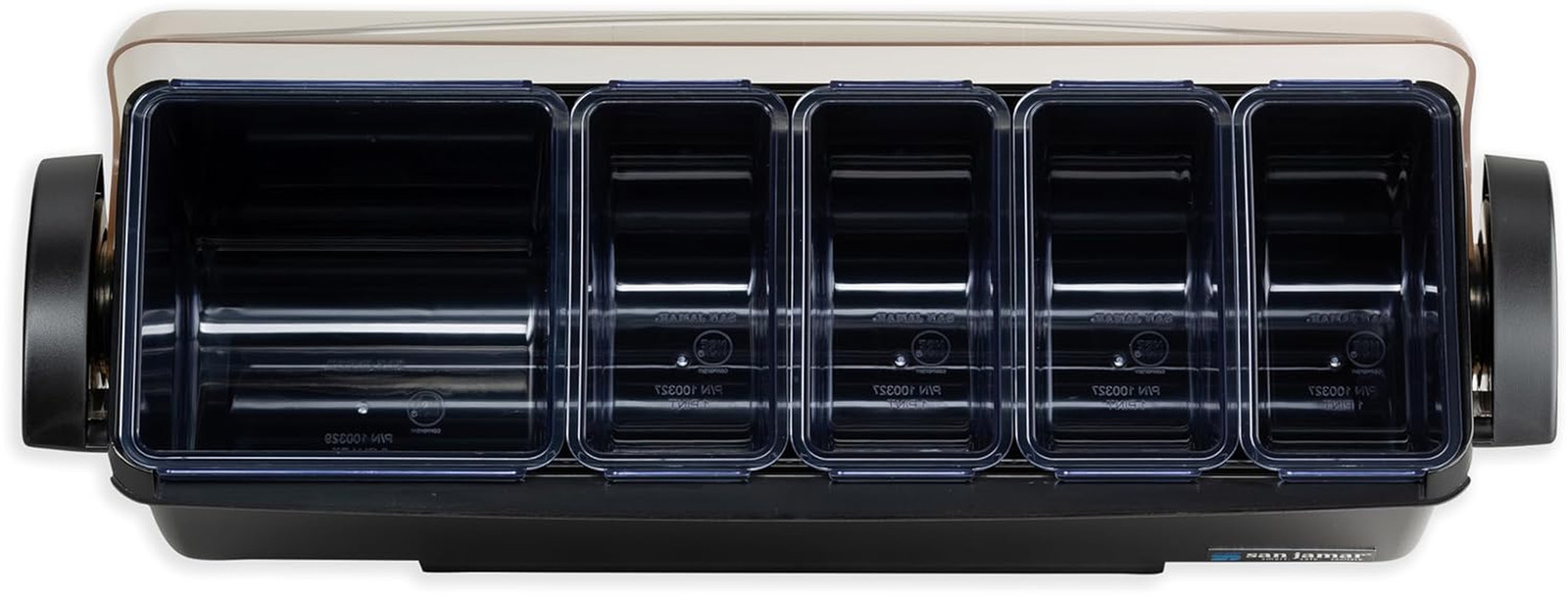 5-Tray Dome Garnish Center with Caddy - 8 Pint Capacity, Black gallery
