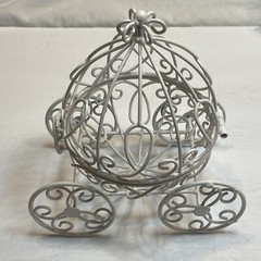 Cinderella Style Carriage White Plastic Table Decoration Wedding Shower Display