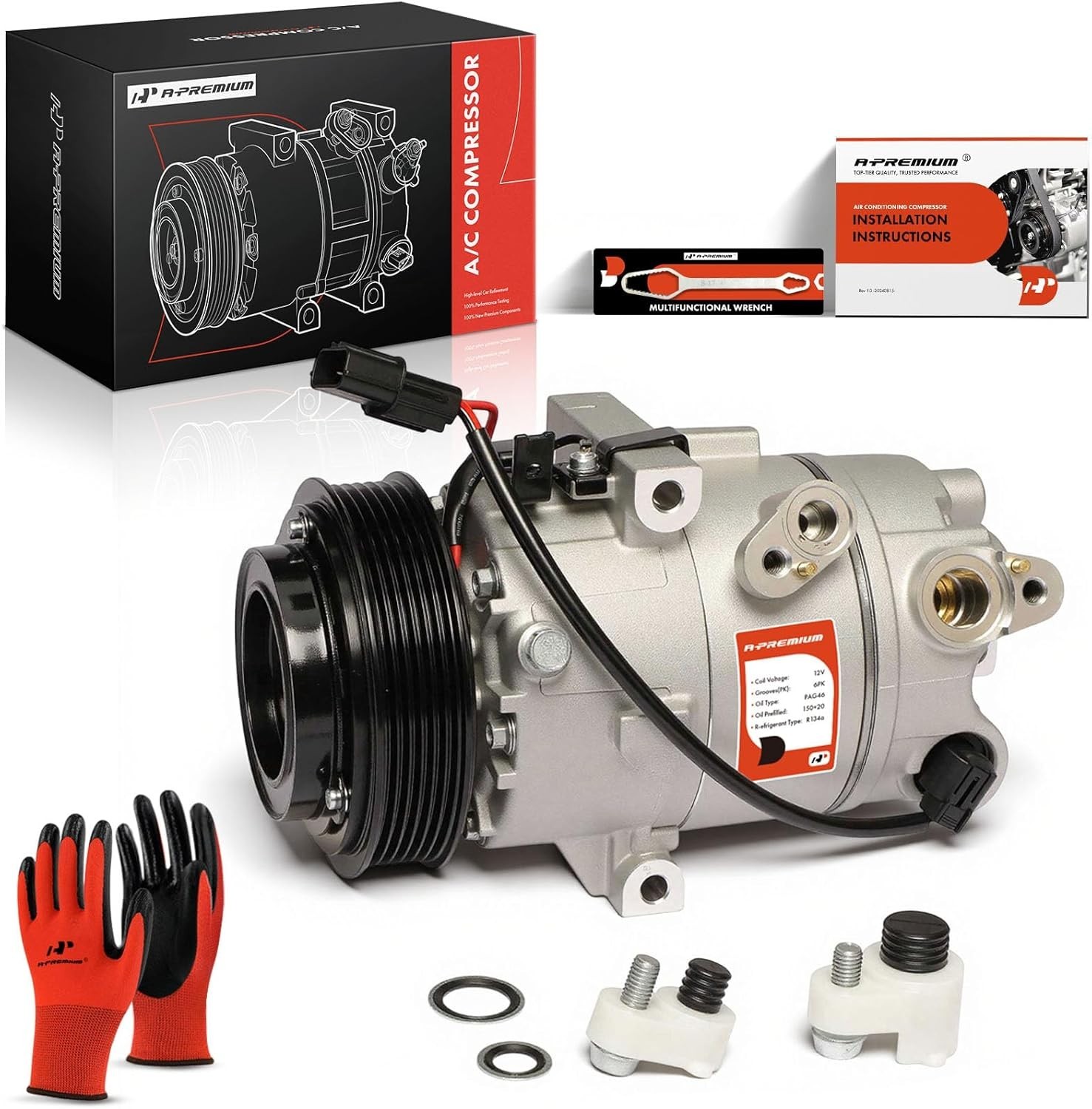 Air Conditioner AC Compressor with Clutch Compatible with Kia Forte 2022 2023 20 gallery