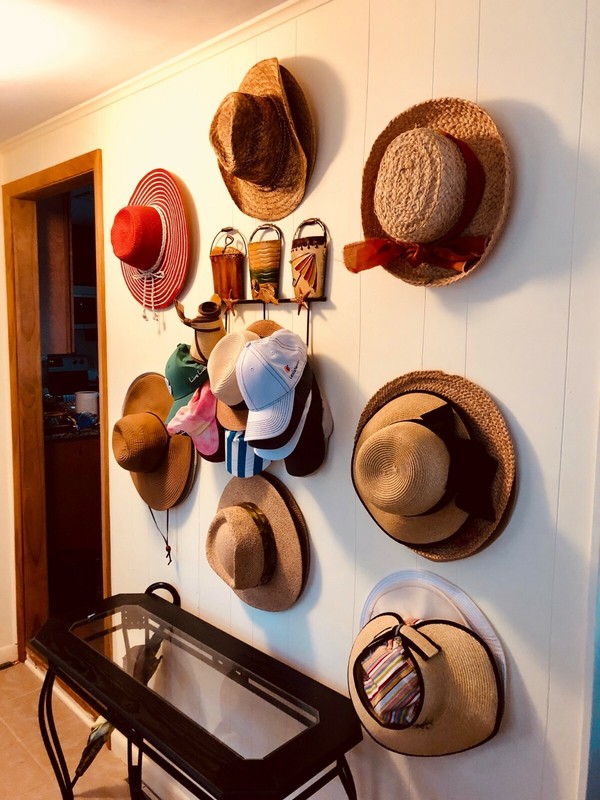 Hidden Hat Hangers -10 Pack - Black Barnwood - Holder Rack Hook Wall Display gallery
