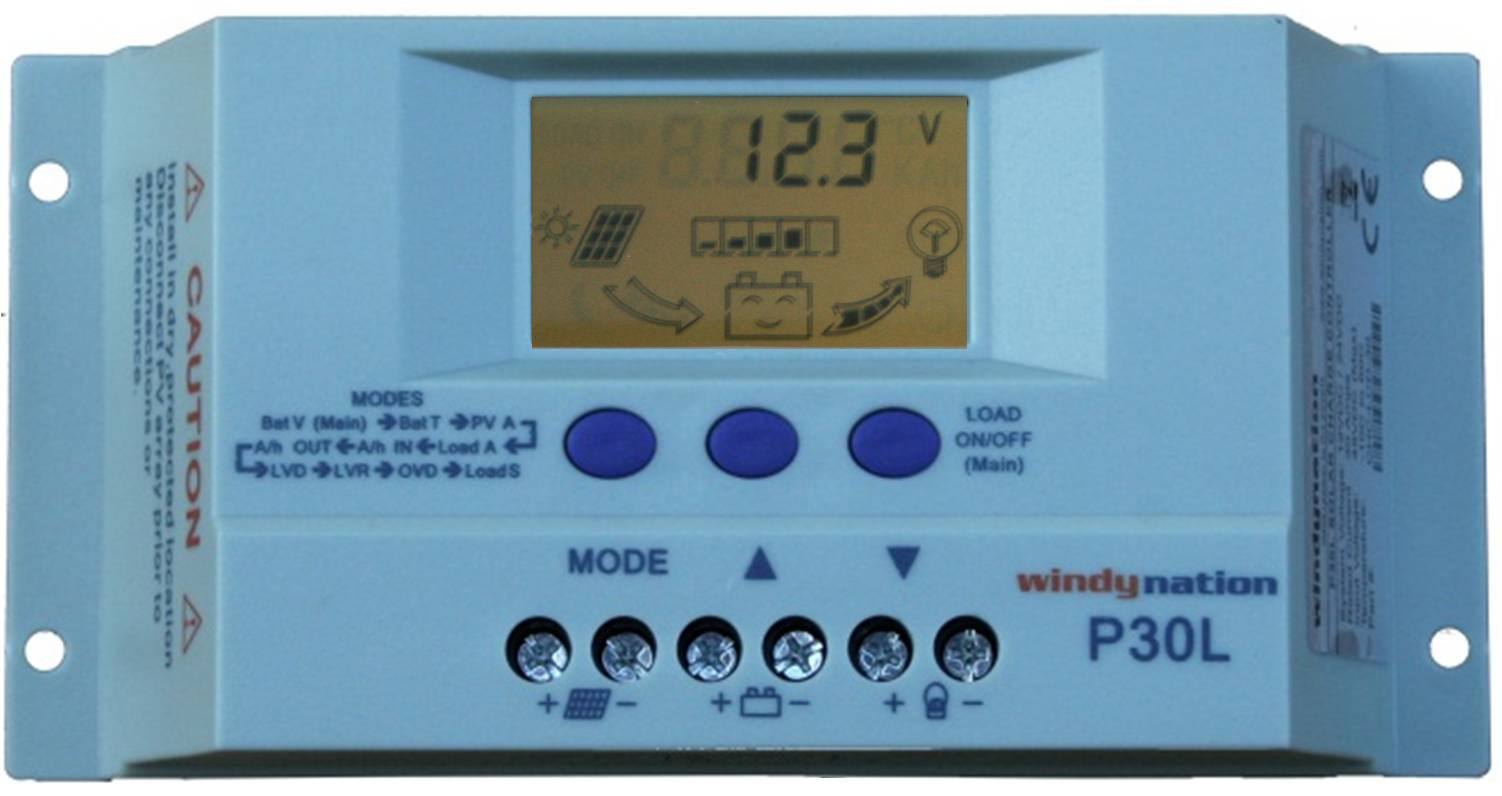 P30L LCD 30A Solar Panel Regulator Charge Controller 12V 24V 390W 780W gallery