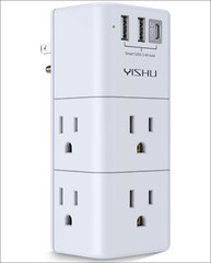 Wall Outlet Extender 9 in 1 Surge Protector USB A USB C Ports Rotating Plug