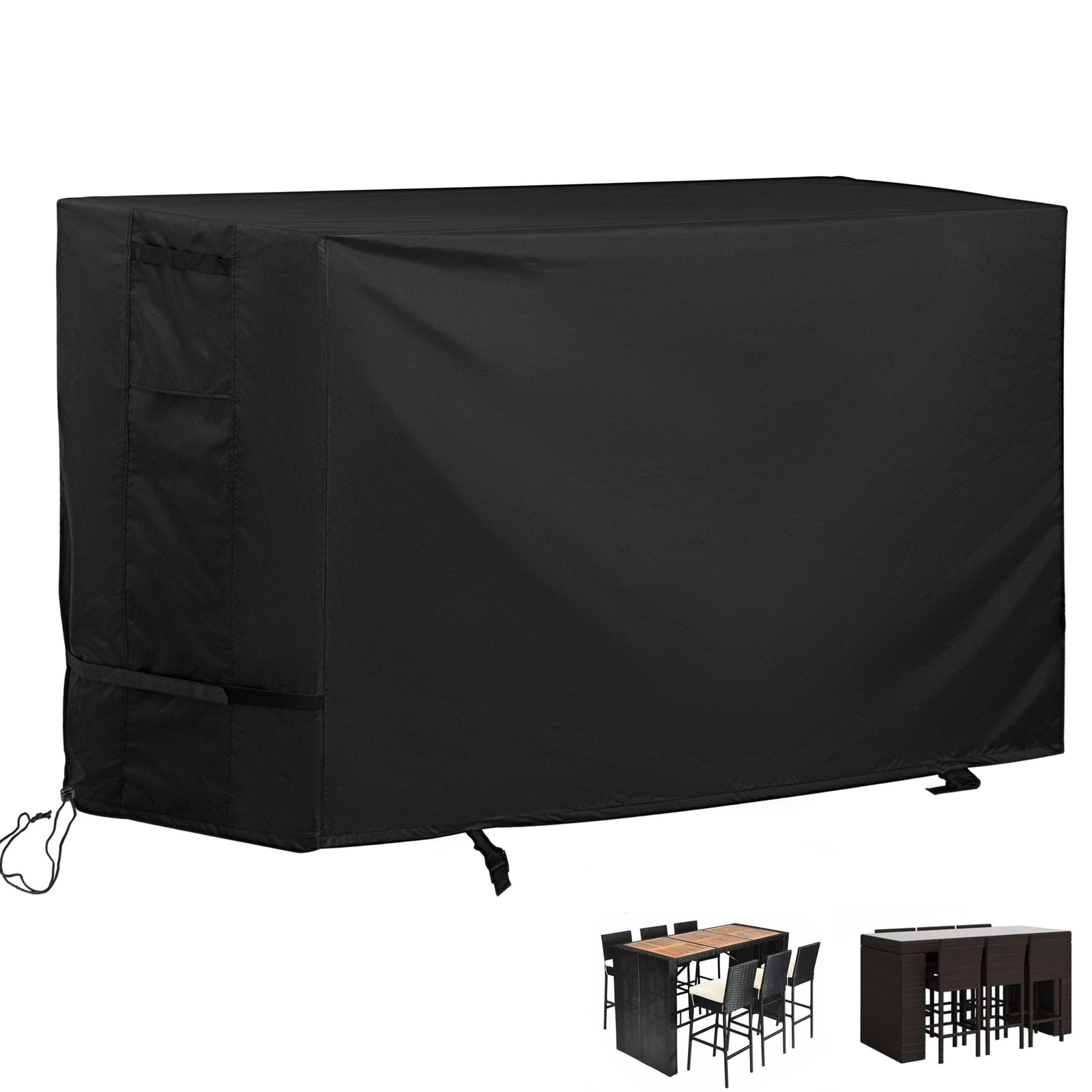 Patio Bar Set Cover for 7-Piece Dining Table & Chairs - Outdoor Protection gallery