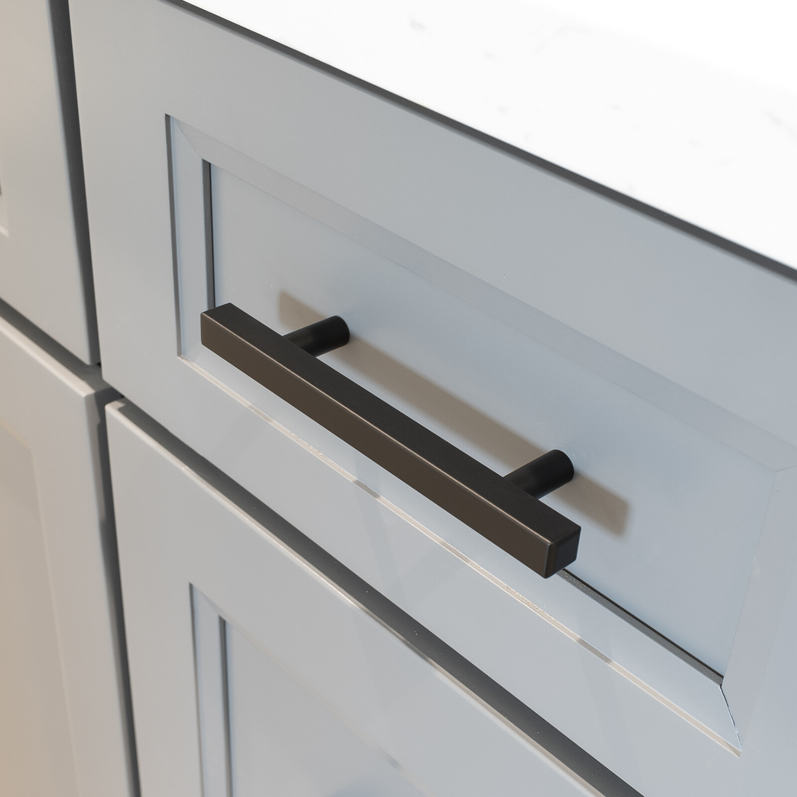 Black Modern Cabinet Handles T Bar Pulls Kitchen Drawer Hardware Stainless Steel gallery
