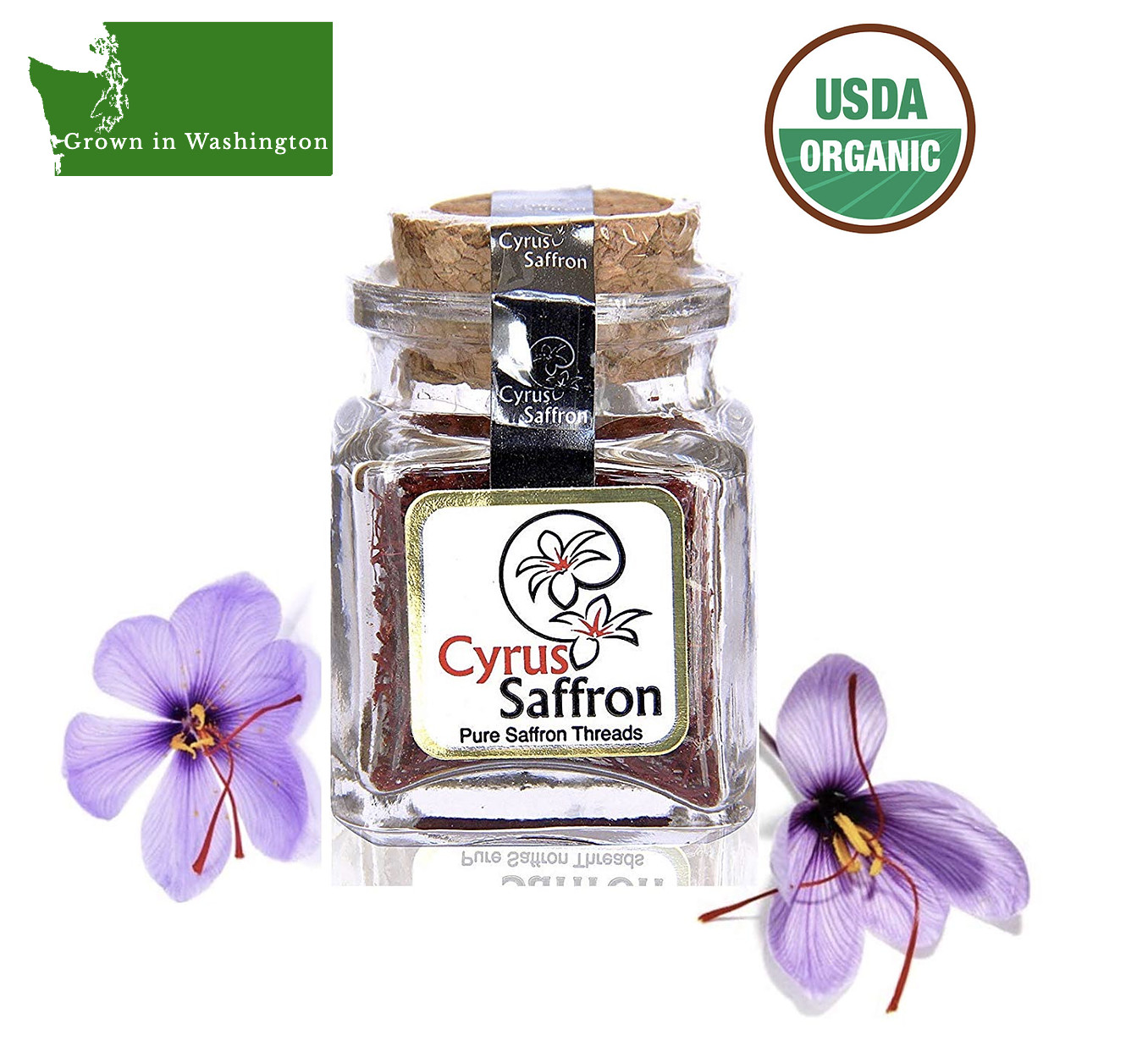 ORGANIC SAFFRON, USDA certified Organic US grown 22-24 karat Cyrus Saffron gallery