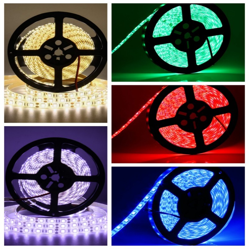 5M Red/Blue/Green/White LED Strip Light Waterproof for Home Garden Party Decor gallery