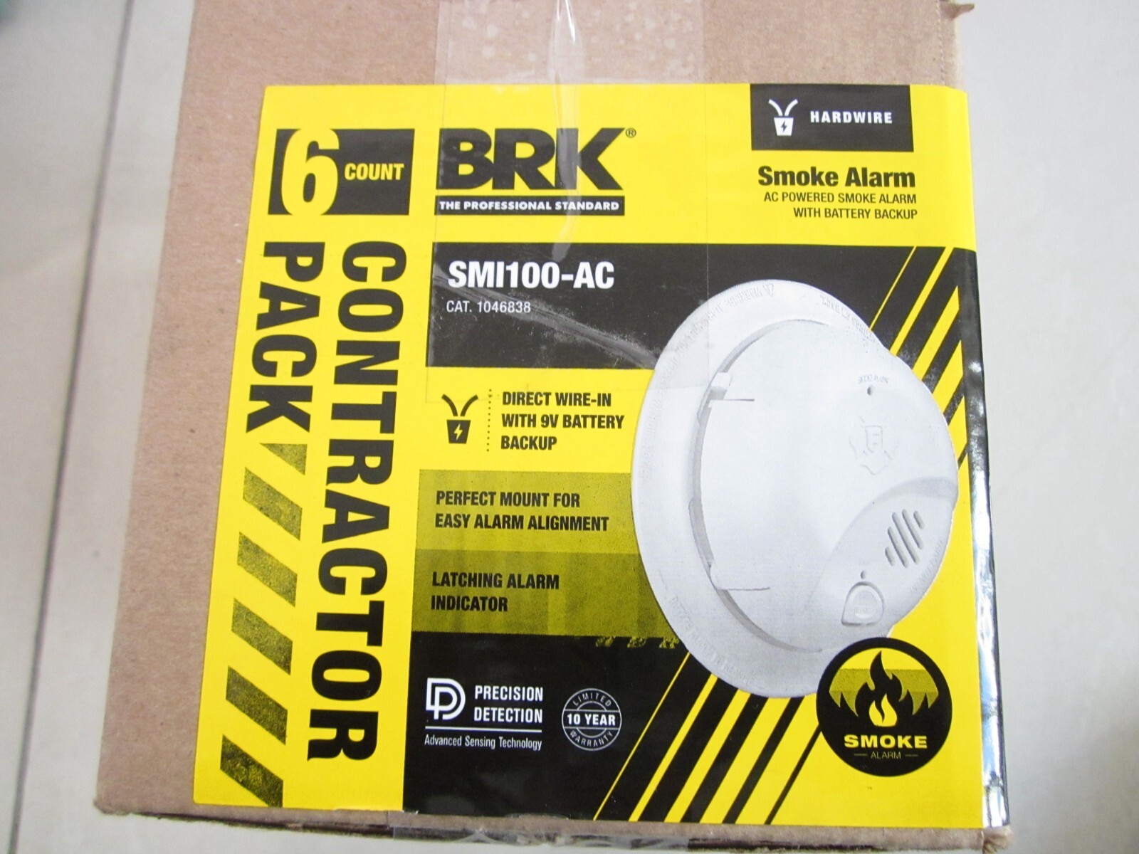 Contractors 6-Pack BRK First Alert SMI100-AC Powered Smoke Alarm - NEW! gallery