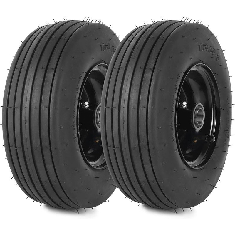 11x4.00-5 Tire & Wheel Assembly Heavy Duty Lawn Mower Tractor 264lbs Load New gallery