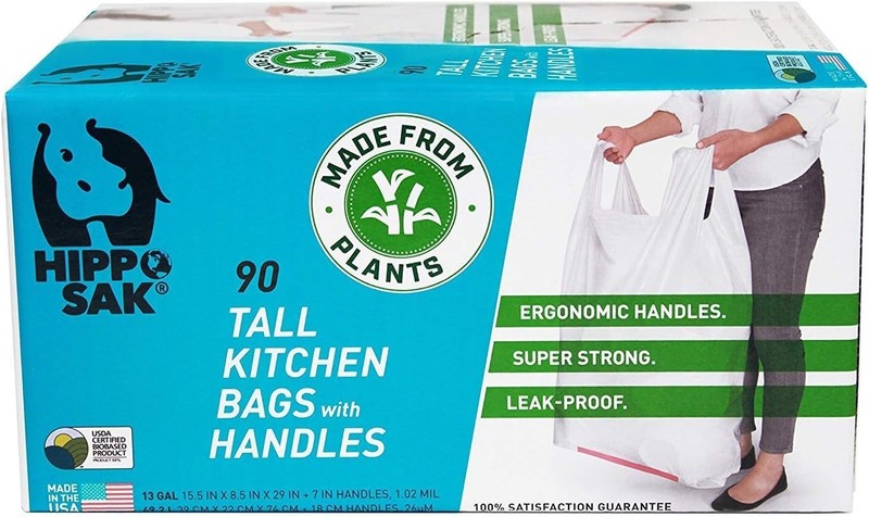 Eco-Friendly 90 Count Tall Kitchen Trash Bags - 13 Gallon & Puncture Resistant gallery