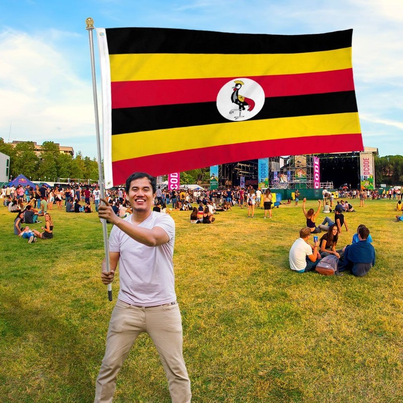 "UGANDA" flag 3x5 ft polyester banner sign Ugandan Africa African Country UN gallery