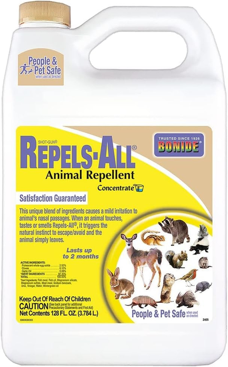 Repels-All Animal Repellent, 128 Oz Concentrate for Outdoor Pest Control, Deter gallery