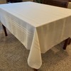 Rectangular Tablecloth Polyester Ivory 77 x 60 Inches Delicate Details gallery