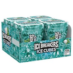 Ice Breakers Ice Cubes Wintergreen Sugar Free Gum 4 Bottles 40 Pieces Each