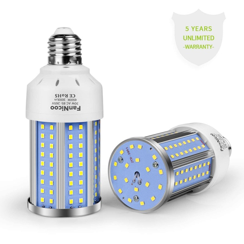 2pack 200w Equivalent Led Corn Light Bulb 3000 Lumen 6500k Cool White Daylight 3 gallery