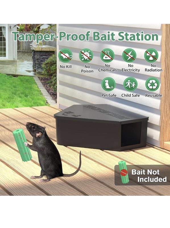 Rat Station Box with Keys, 1 Pack – Safe for Kids/Pets, Reusable, Indoor/Outdoor gallery
