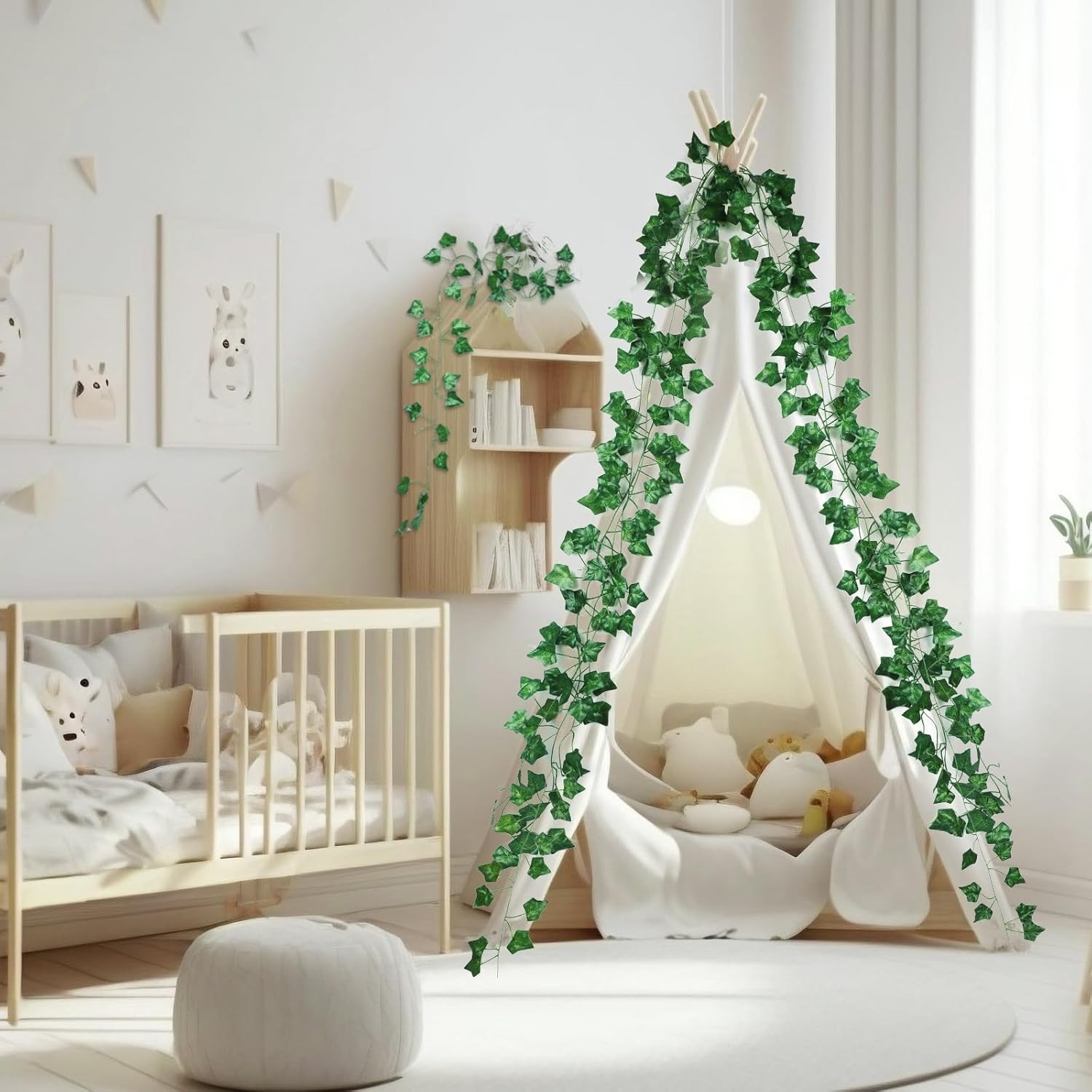 Fake Vines for Room Decor 24 Pack 168ft Artificial Ivy Greenery Garland for B... gallery