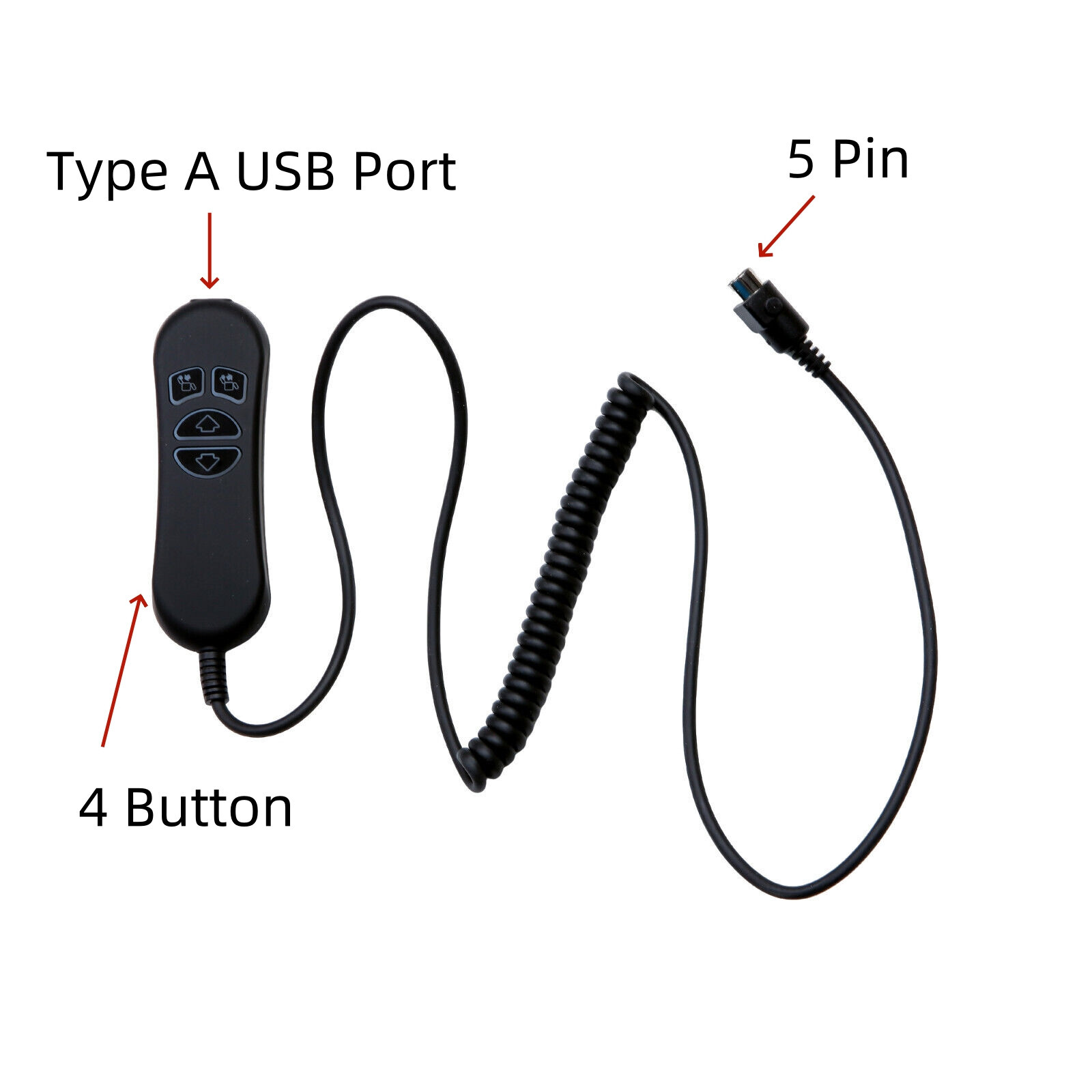 4 Button 5 Pin Lift Chairs Hand Control Power Recliner Remote Switch DL-SK-109-2 gallery