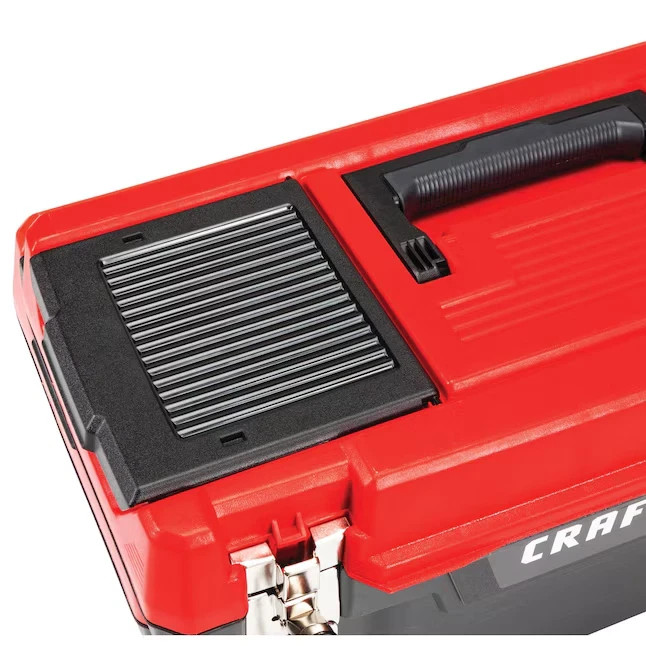 Craftsman 20 In Red Plastic Lockable Tool Box Portable Storage Organizer Tray gallery
