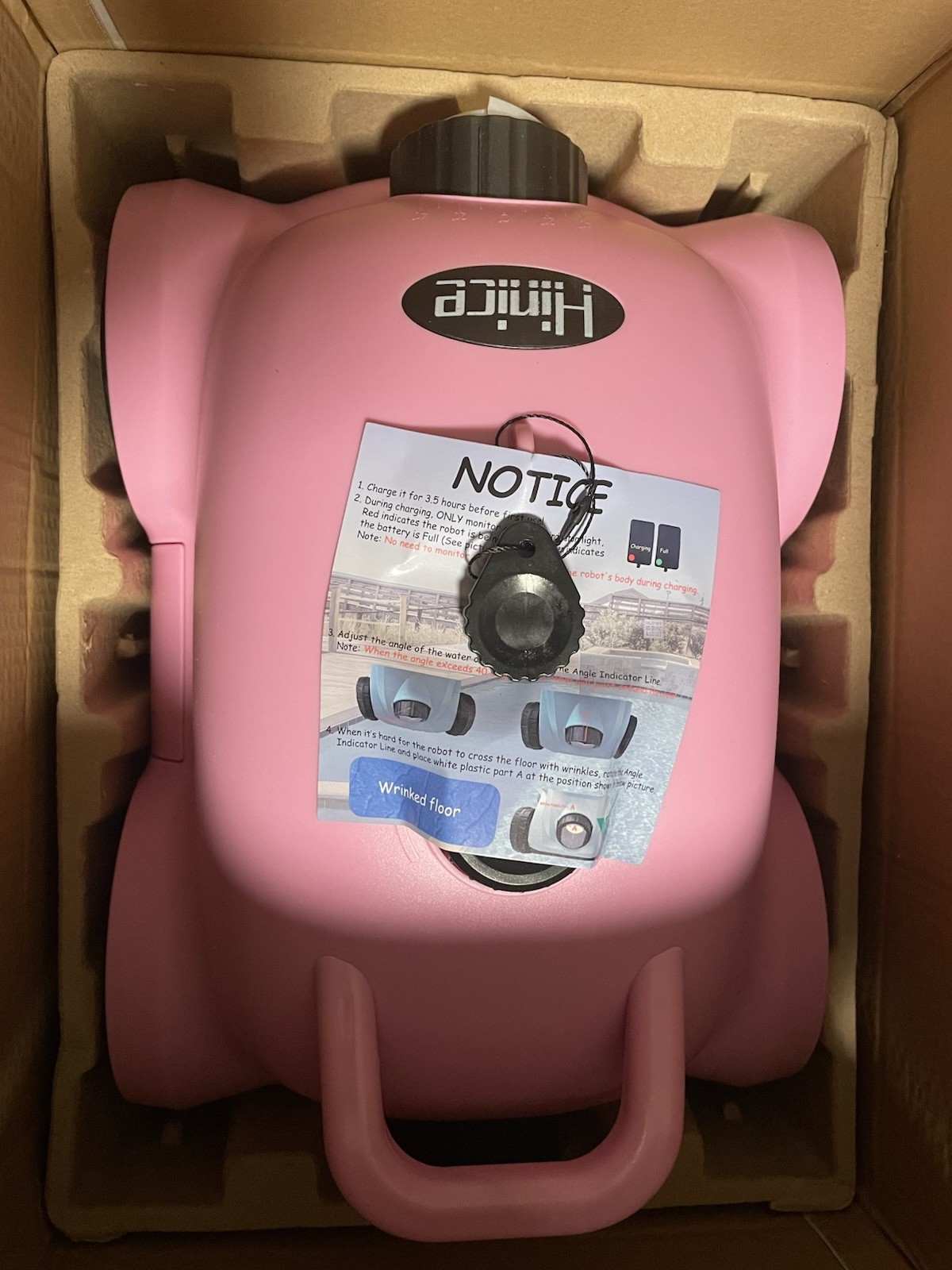 Hinice Cordless Robotic Pool Cleaner Auto Vacuum 150‑Min Runtime Pink gallery