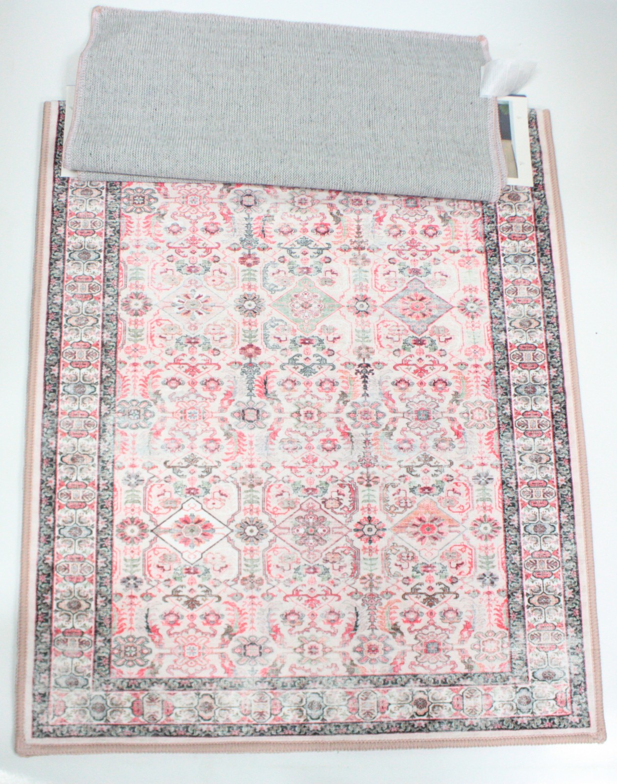 Everwash 2pc Cashmere Washable Runner Rug (30x72in) & Accent Rug Pink (24x36in) gallery