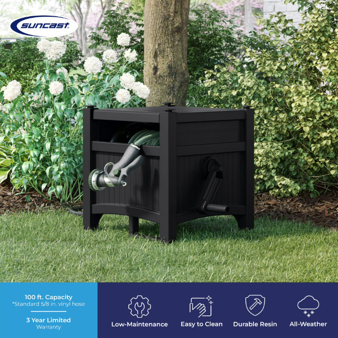 100FT Hose Hideaway Durable Resin Hose Reel Storage, Lightweight, Easy Set up gallery