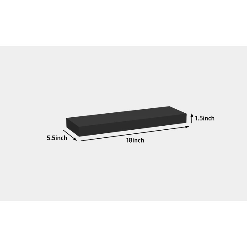 Black 18" Wood Floating Shelf gallery