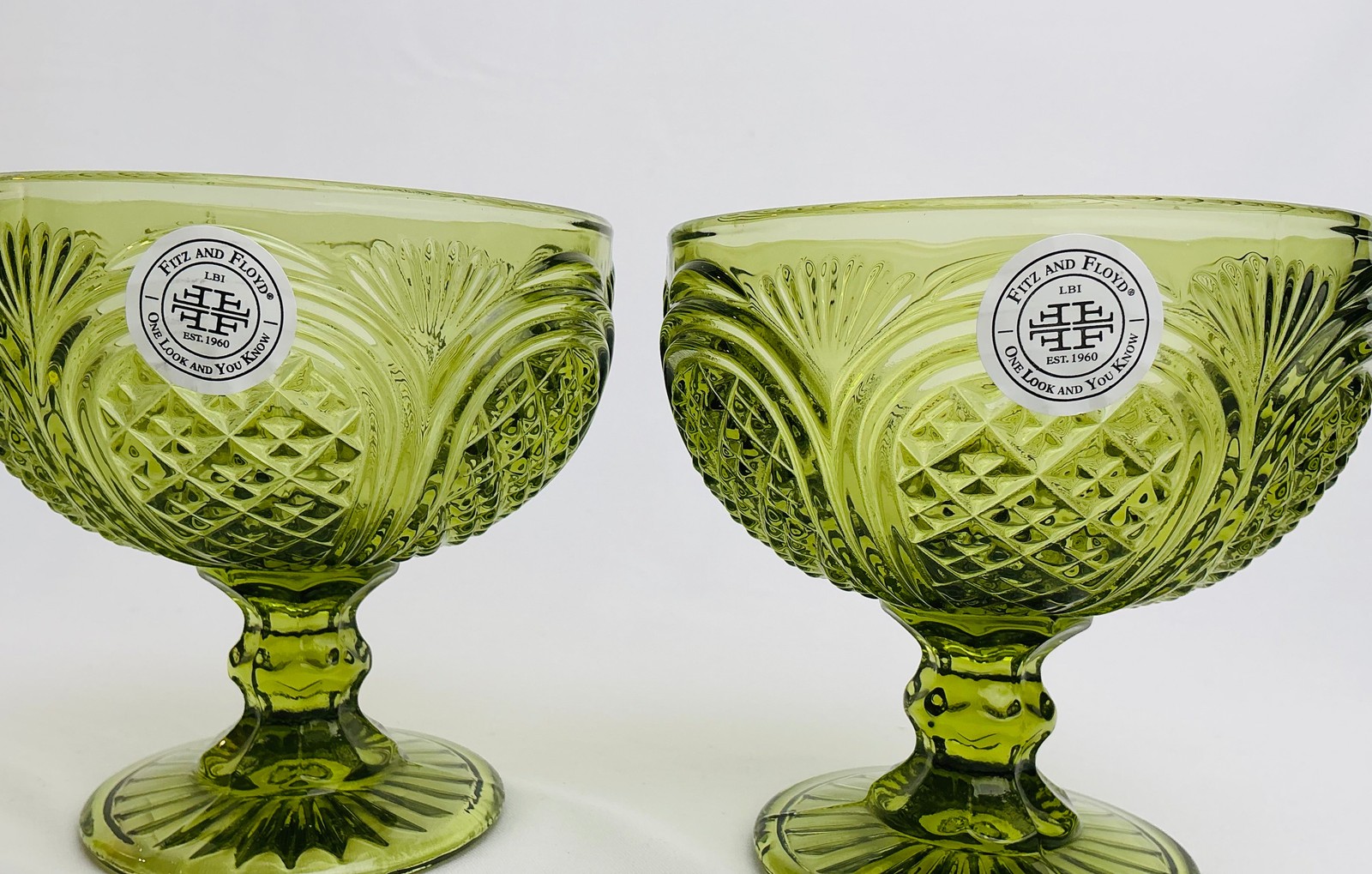Fitz & Floyd Trestle Collection Footed Glassware-available in Multiple Colors gallery
