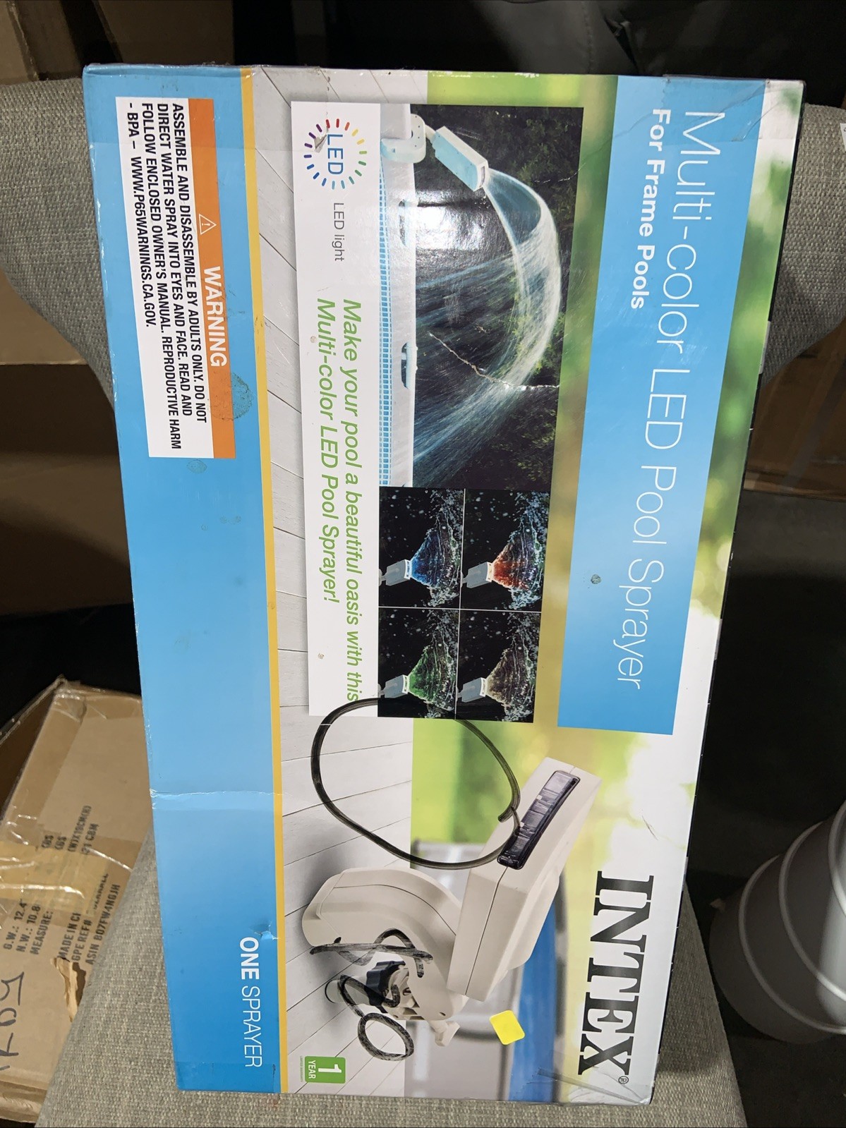 Intex MultiColor LED Above Ground Pool Water Sprayer Accessory - (28089E) gallery