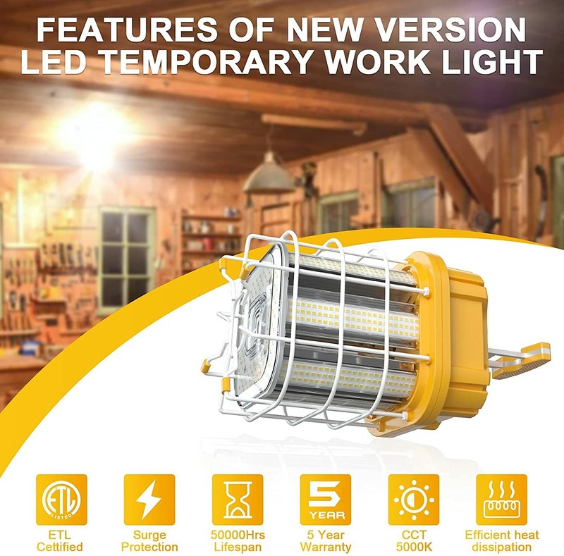 100W LED Temporary Work Light 14500LM Linkable Construction Jobsite Light 5000K gallery