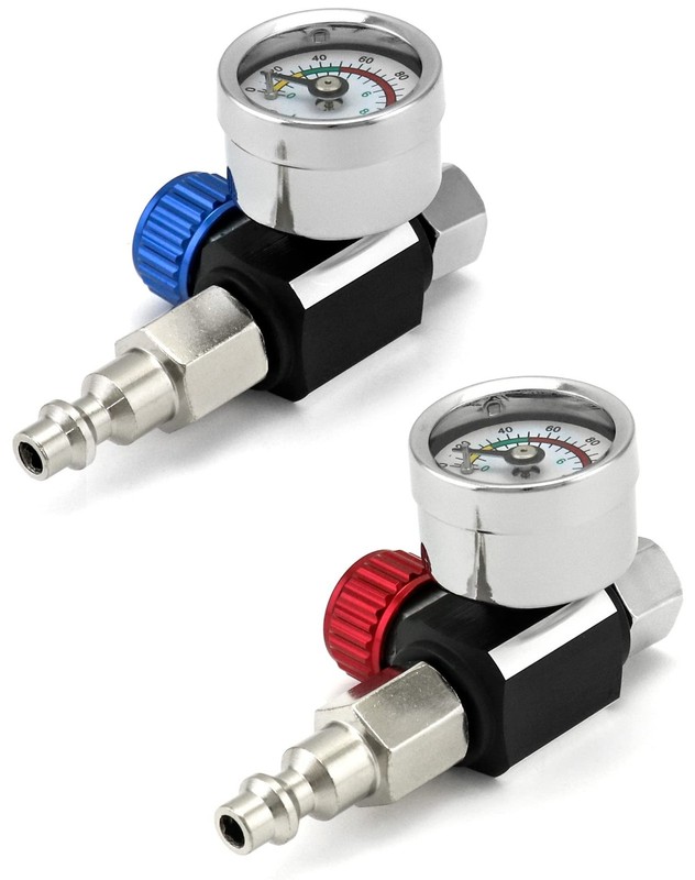 QWORK Air Pressure Regulator Kit, 1/4"-G Spray Paint Gun Adjusting 1 Set gallery