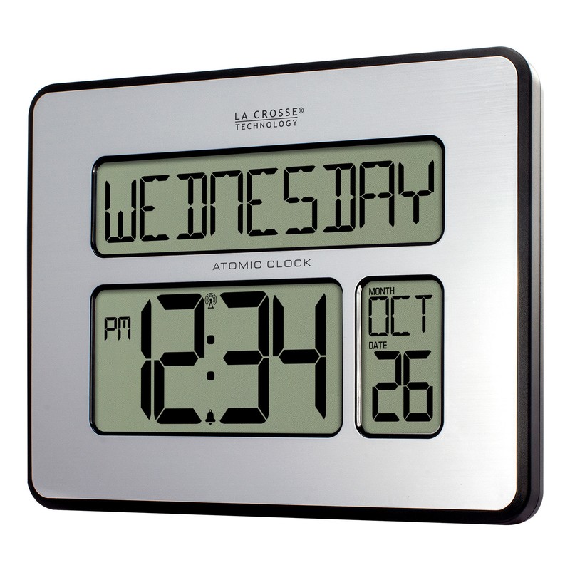 513-1419 La Crosse Technology 2" Numbers Atomic Digital Wall Clock - Open Box gallery