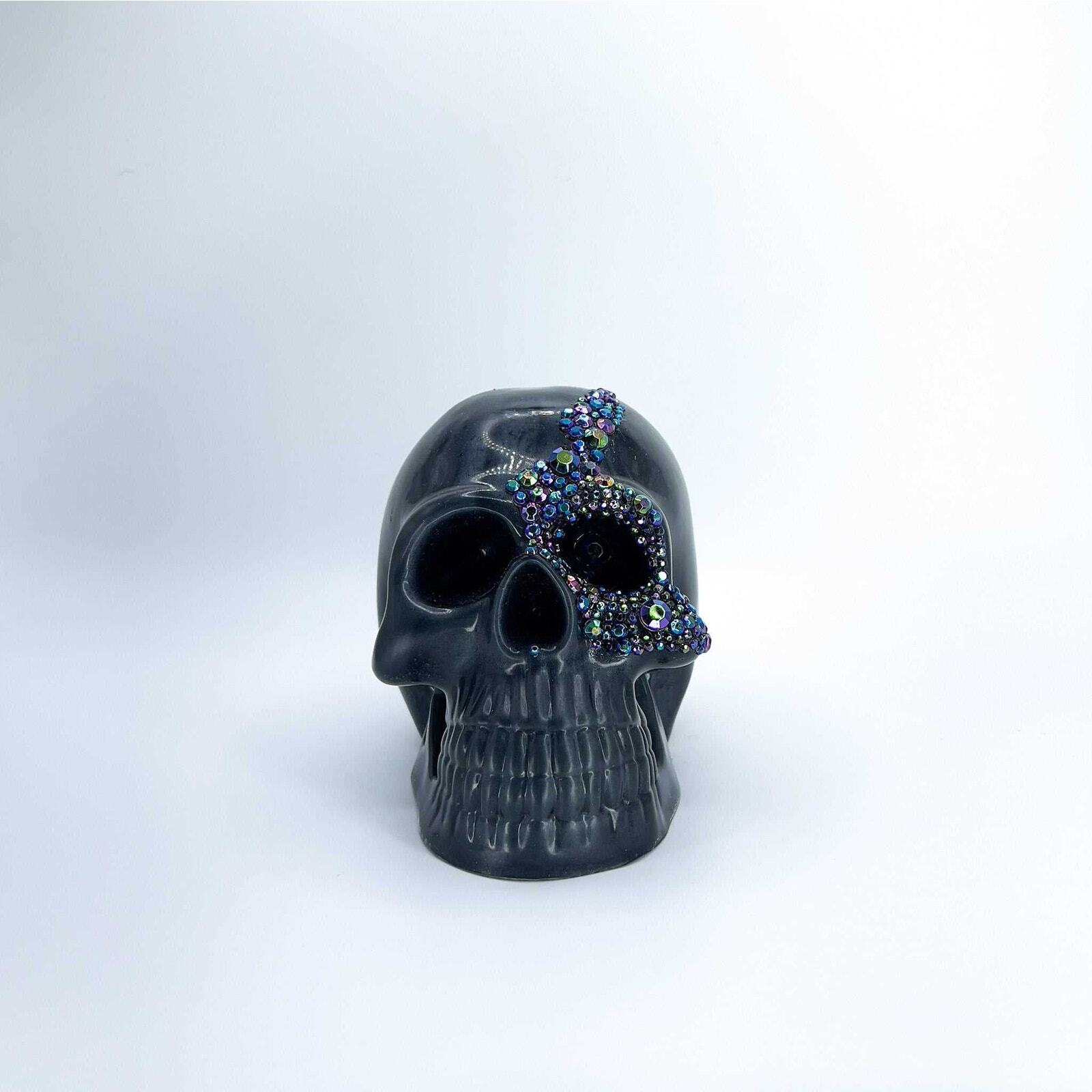Skull Art Decor: Handmade Limited Edition One-of-One Home Decor (Moody Onyx) gallery