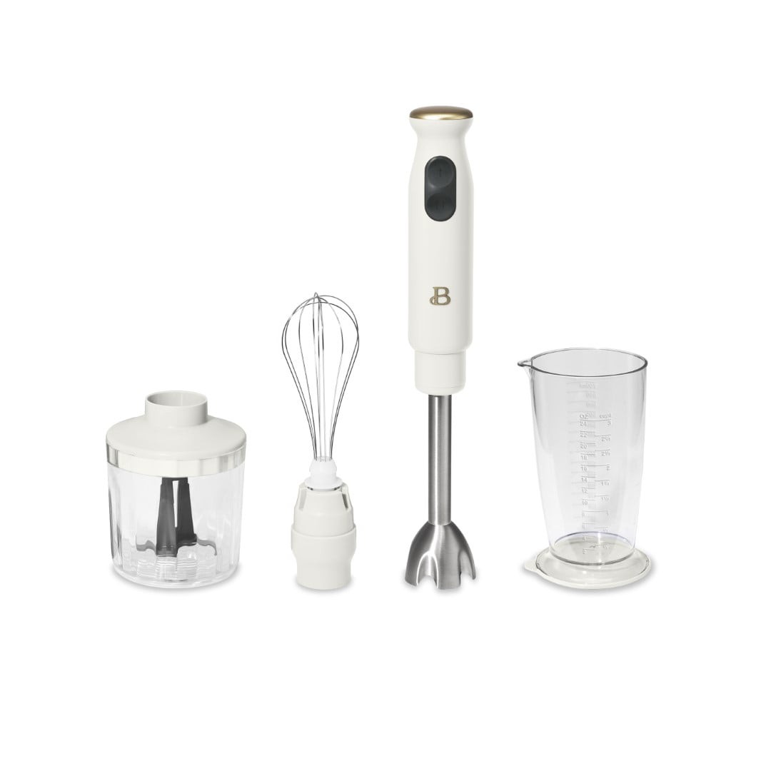 Beautiful 2-Speed Immersion Blender with Chopper & Measuring Cup, White Icing gallery