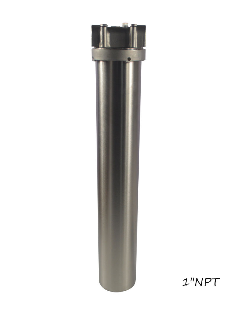 1"NPT SS Filter Housing for 20" Cartridges w/ Bracket and Tightening Bar gallery