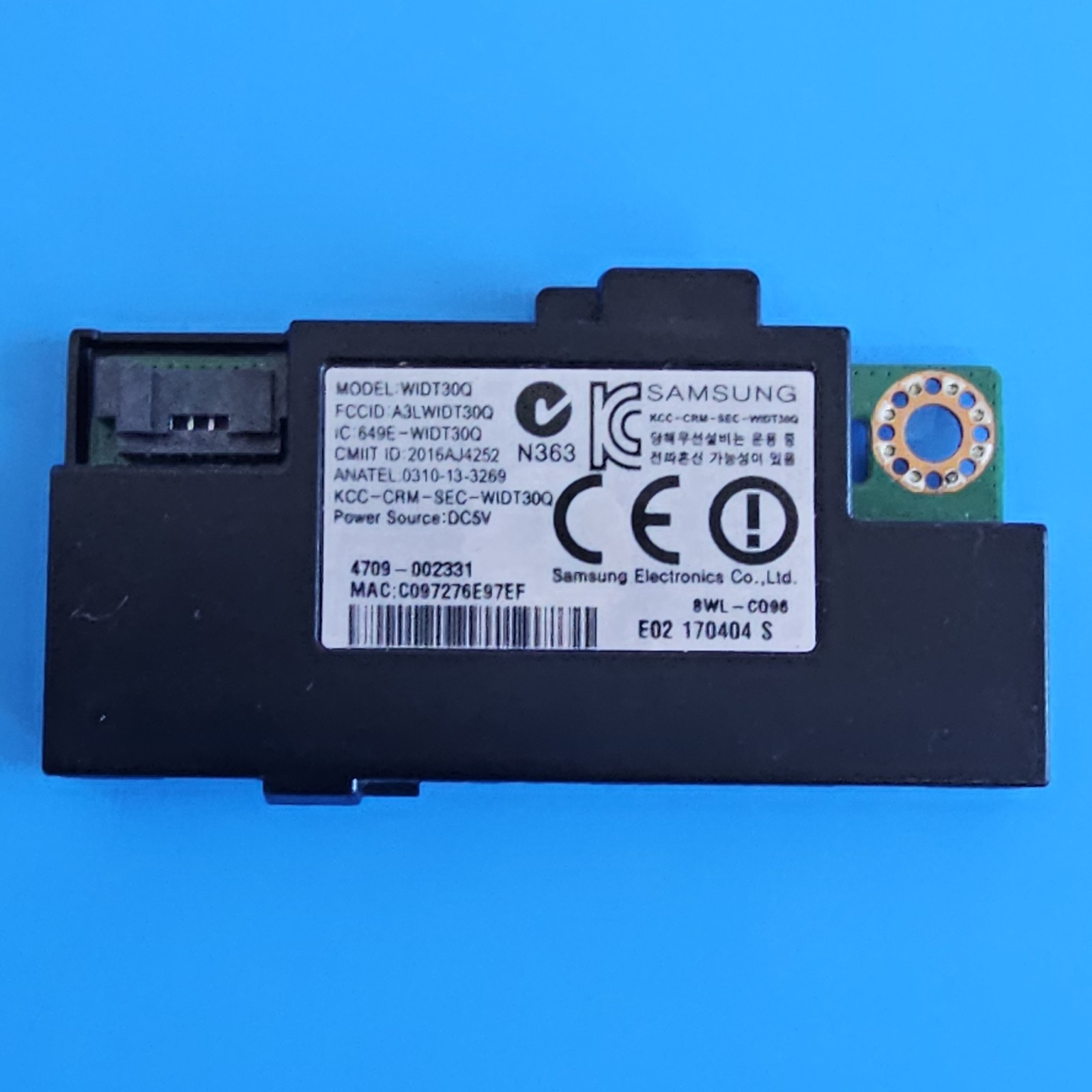 Samsung POWERbot WIDT30Q WiFi Module R7040 REPLACEMENT PART OEM SR1AM7040WG gallery
