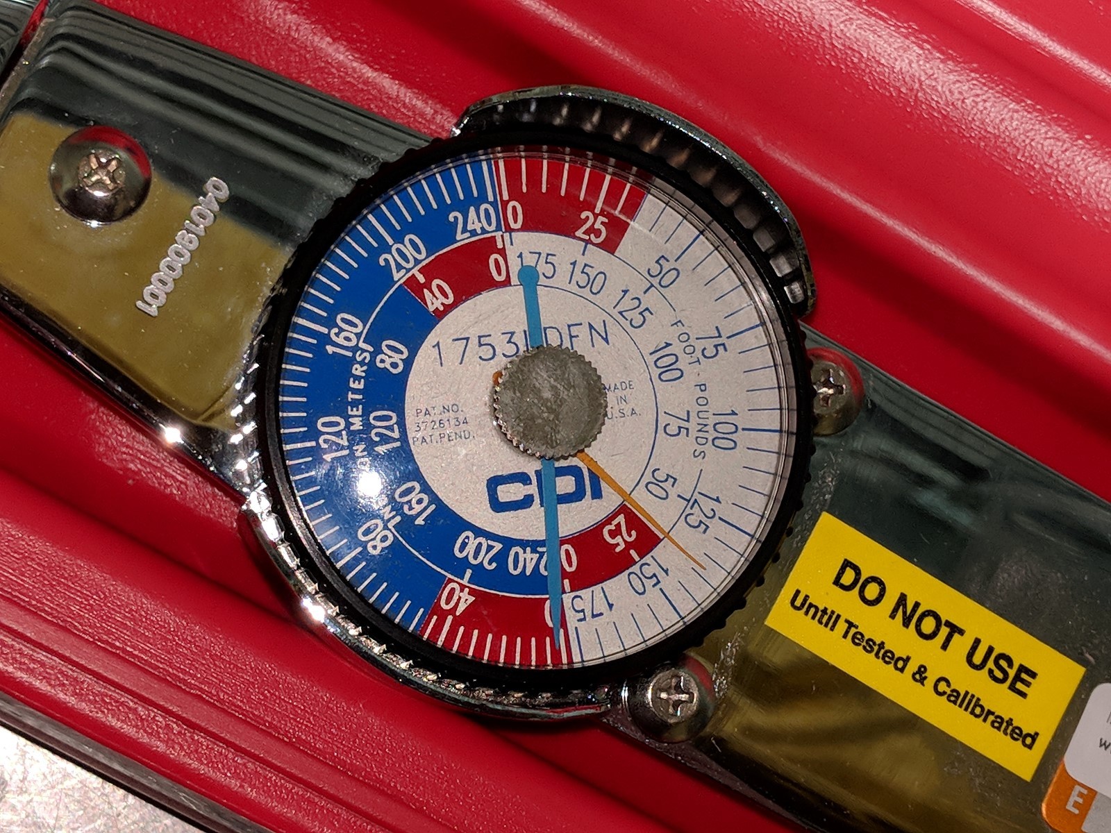 Consolidated Devices Inc. CDI 1753LDFN Dial Torque Wrench 0-175 FT/LB Range gallery