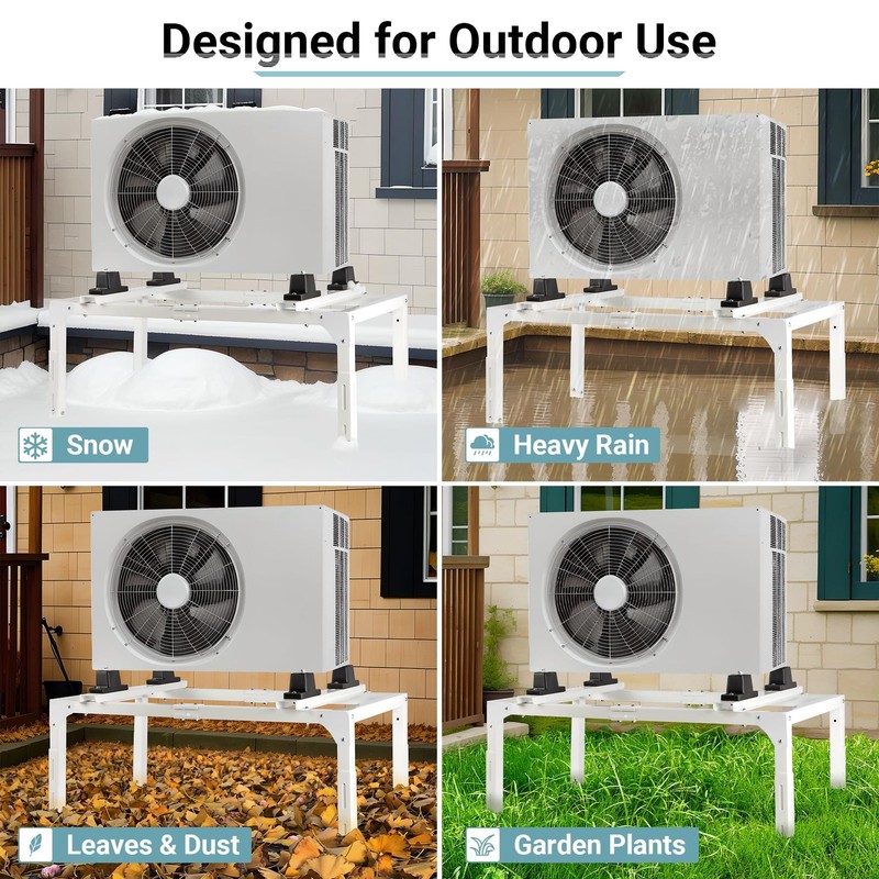 Eastrexon Mini Split Ground Stand, Adjustable 9,000-12,000 BTU, White gallery